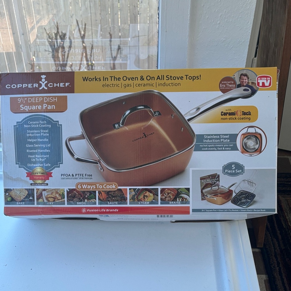 Copper Chef Non-Stick Deep Dish Square Pan - Copper